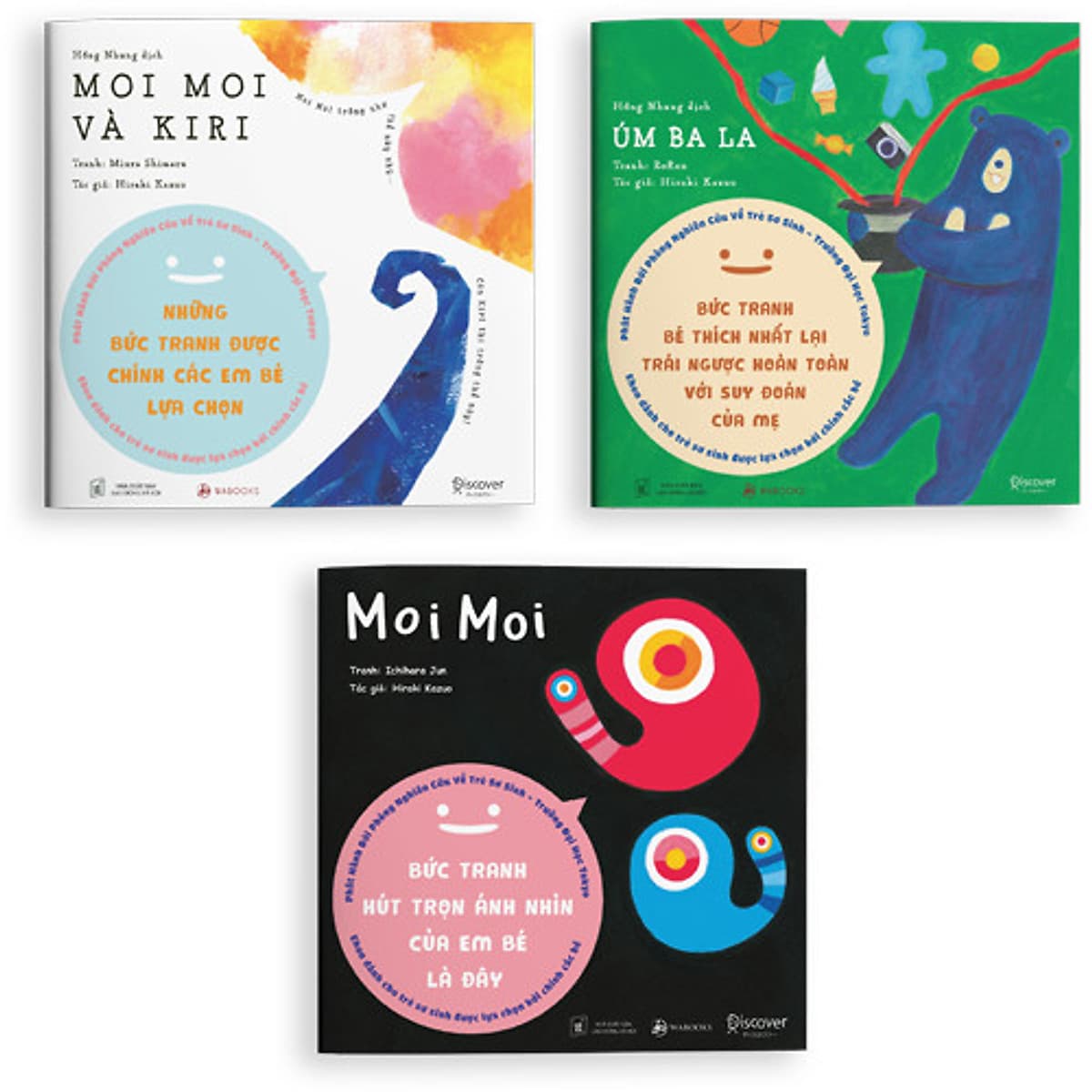 Bìa sách Set 3 cuốn Moi Moi và những người bạn - Dành cho trẻ từ 0-2 tuổi