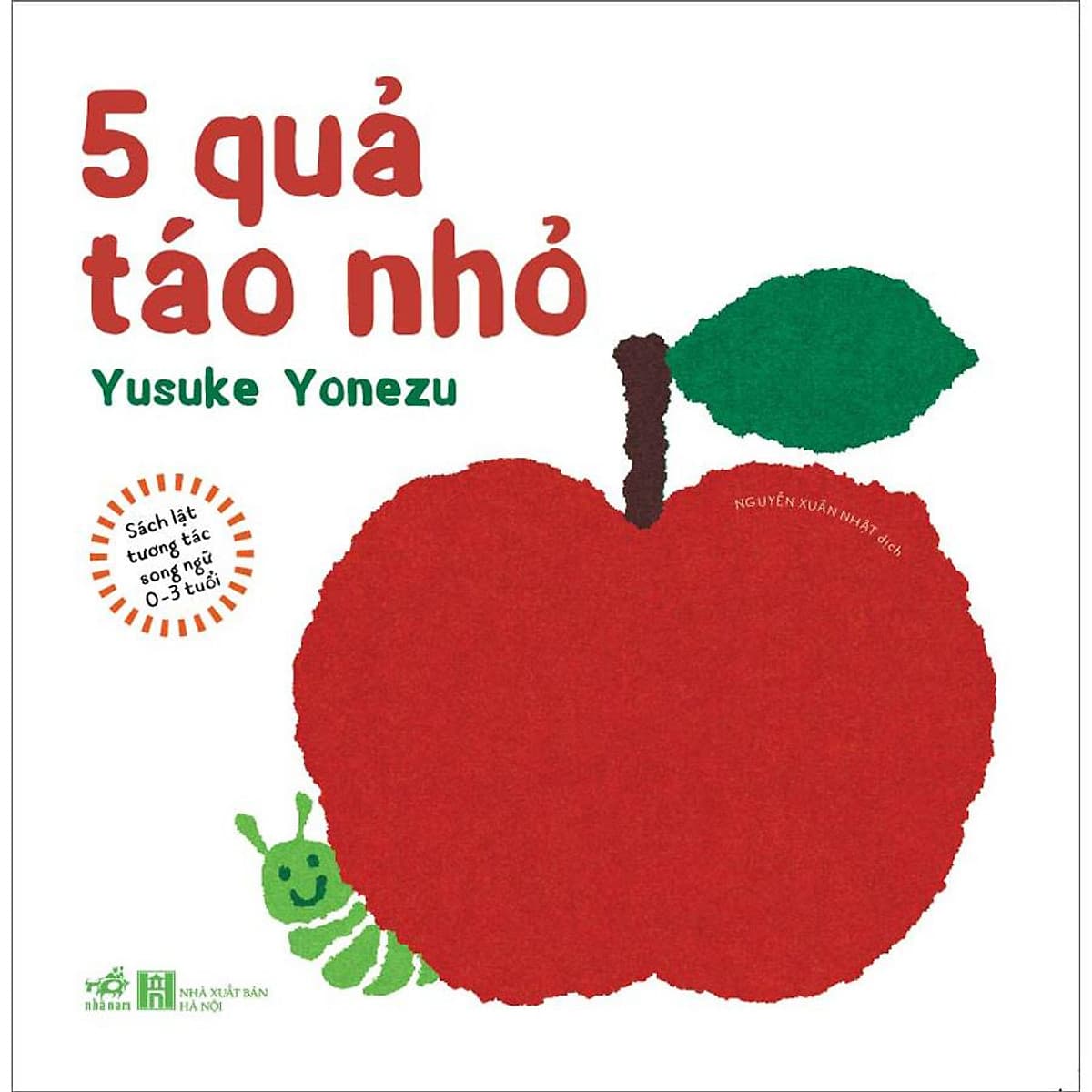 Bìa sách Lật Tương Tác Song Ngữ - 0-3 Tuổi - 5 Quả Táo Nhỏ
