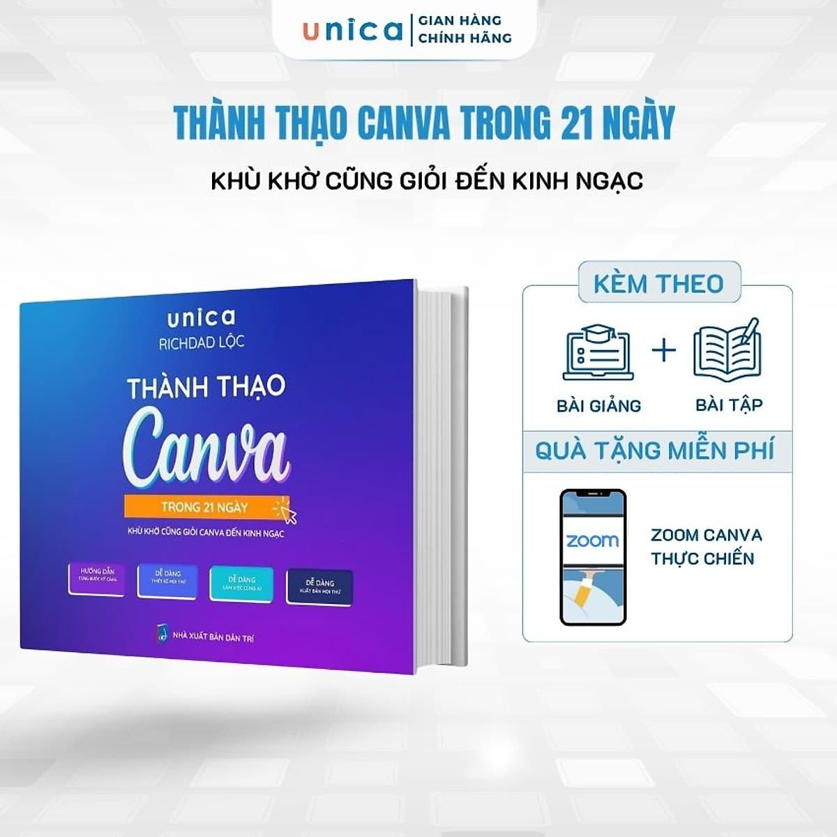 Bìa sách Thành thạo Canva trong 21 ngày - Richdad Loc