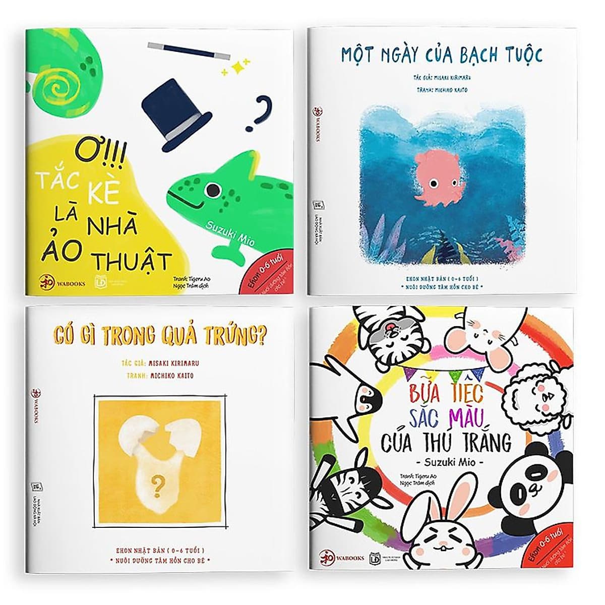 Bìa sách Sự kỳ diệu của màu sắc - Combo 4 cuốn Ehon Nhật Bản cho bé 0 - 6 tuổi