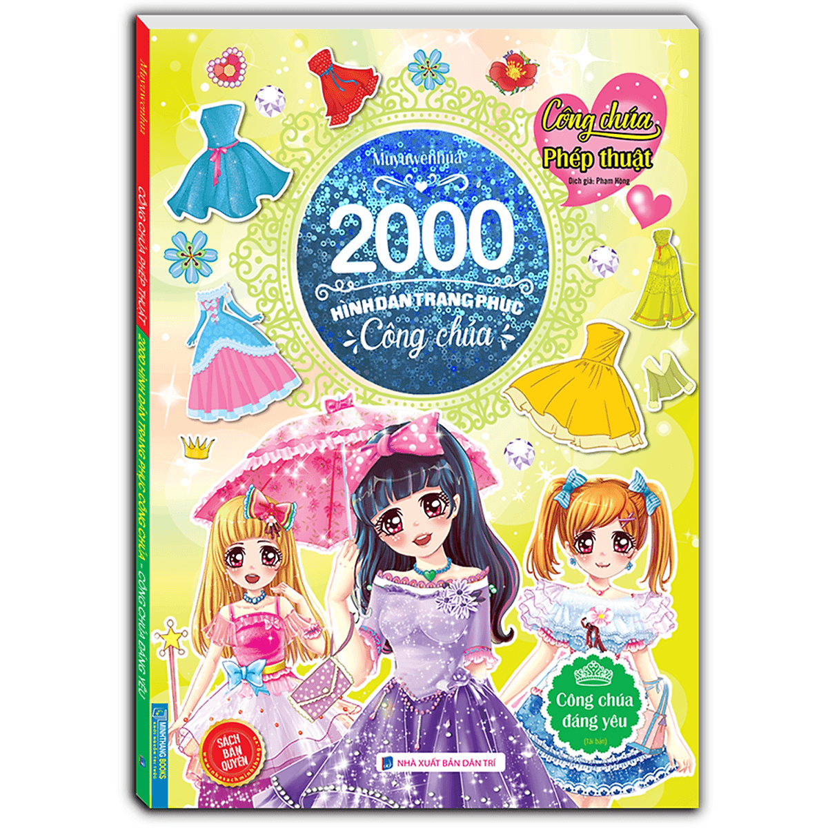 Bìa sách 2000 hình dán trang phục công chúa - Công chúa đáng yêu (sách bản quyền)