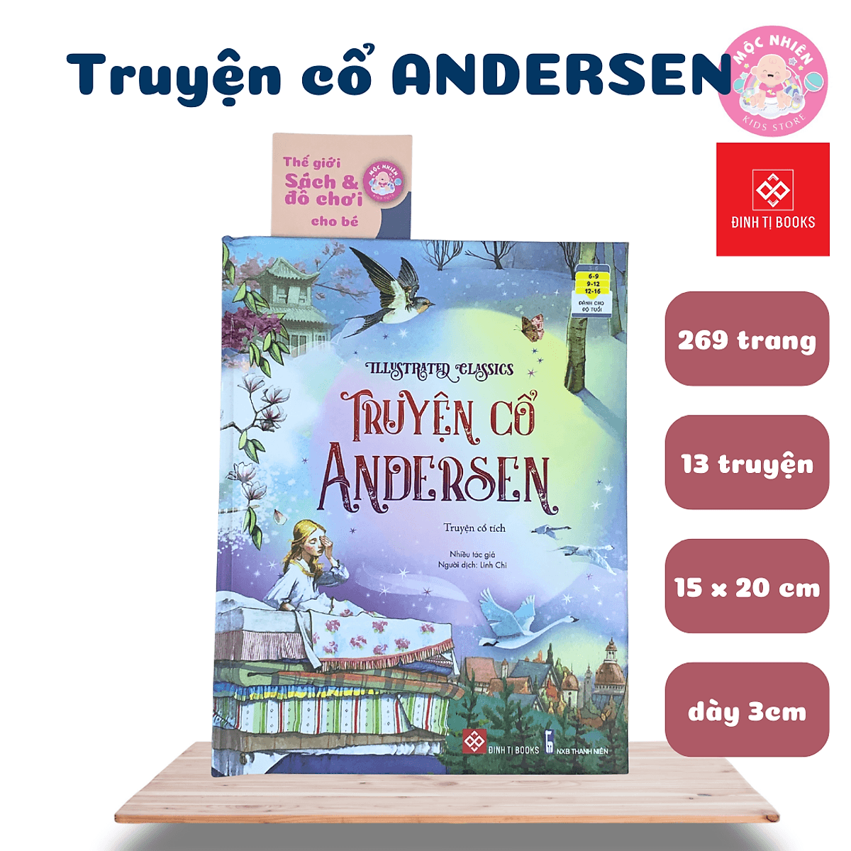 Bìa sách Truyện cổ tích, thần thoại, dân gian, Andersen, Grimm, nghìn lẻ một đêm - Đinh Tị (Truyện Kể Kinh Điển Illustrated Classics)