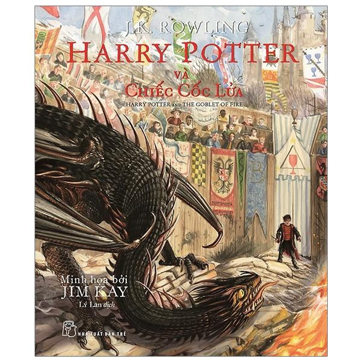 Bìa sách Harry Potter Và Chiếc Cốc Lửa - Tập 4 (Bản Đặc Biệt Có Tranh Minh Họa Màu)