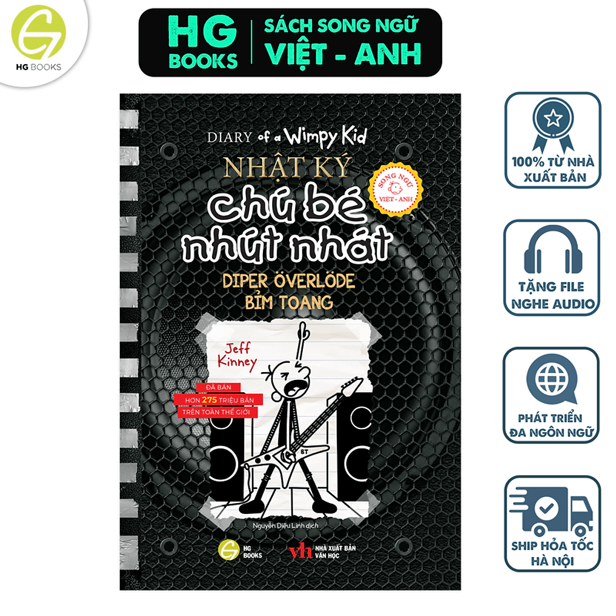 Bìa sách Nhật Ký Chú Bé Nhút Nhát song Ngữ Tập 17 Bỉm Toang - Diary of a Wimpy Kid - HG Books