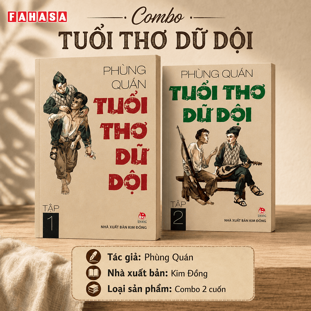 Bìa sách Combo Tuổi Thơ Dữ Dội (2 cuốn)