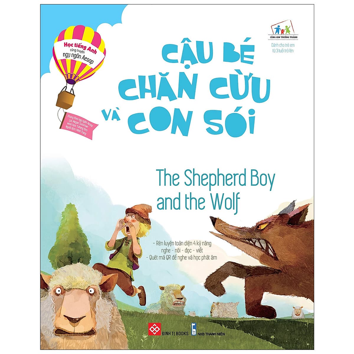 Bìa sách Học Tiếng Anh Cùng Truyện Ngụ Ngôn Aesop - Cậu Bé Chăn Cừu Và Con Sói - The Shepherd Boy And The Wolf
