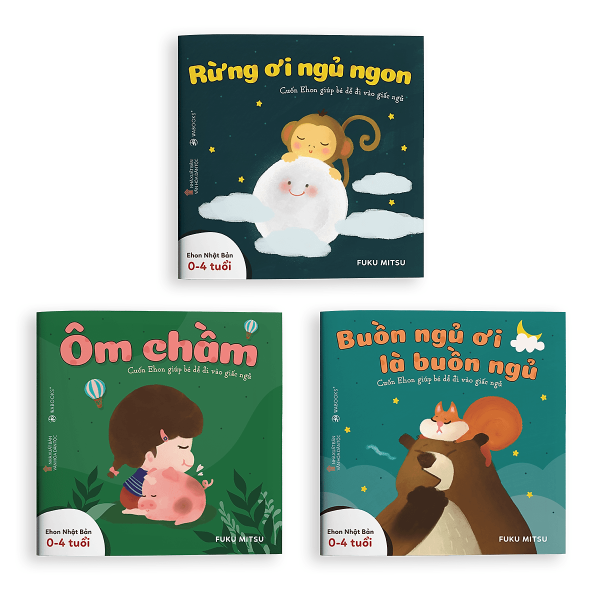 Bìa sách Combo 3 Cuốn Sách Ehon: Buồn Ngủ Ơi Là Buồn Ngủ (Dành Cho Trẻ Từ 0 - 4 Tuổi)