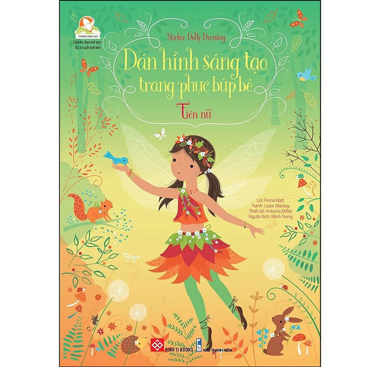 Bìa sách Sticker Dolly Dressing - Dán Hình Sáng Tạo Trang Phục Búp Bê - Tiên Nữ