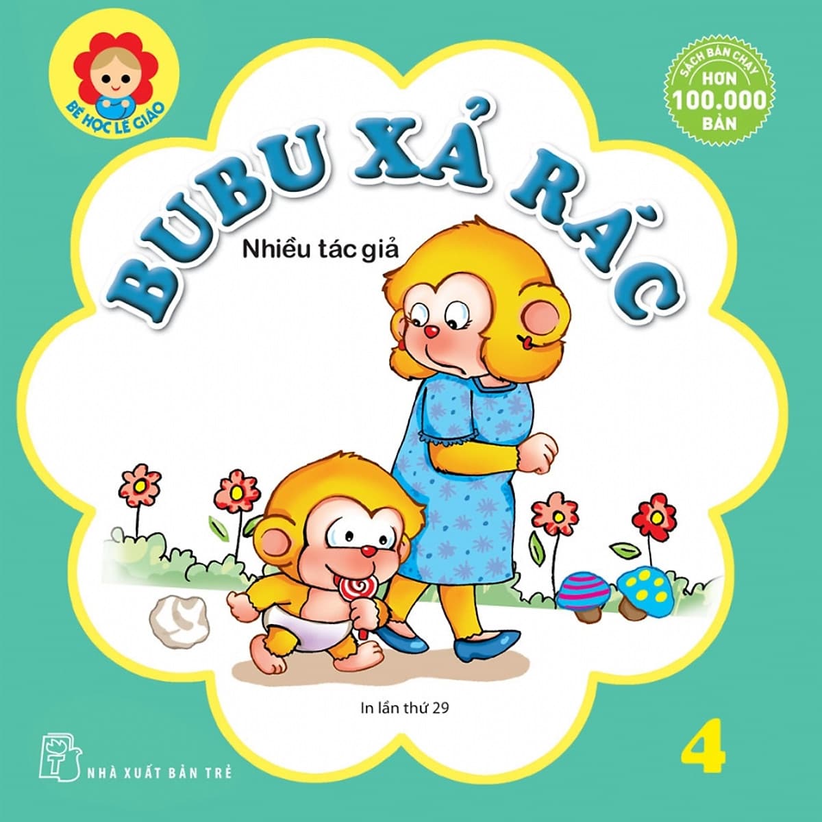 Bìa sách Bé Học Lễ Giáo - Bubu Tập 4: Bubu Xả Rác