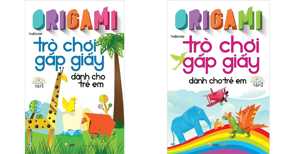 Bìa sách Bộ 2 Cuốn Origami - Trò Chơi Gấp Giấy Dành Cho Trẻ Em - Tập 1&2