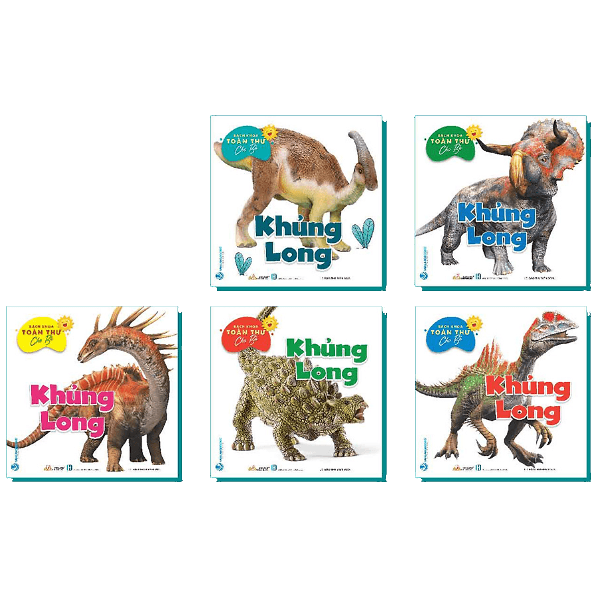 Bìa sách Combo Bộ 5 Cuốn: Bách Khoa Toàn Thư Cho Bé - Khủng Long