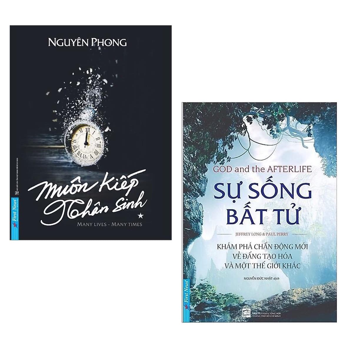 Bìa sách Tâm Linh Best-Seller: Muôn Kiếp Nhân Sinh + Sự Sống Bất Tử (Luật Luân hồi và Nhân quả tạo nhân duyên để người này gặp người kia)