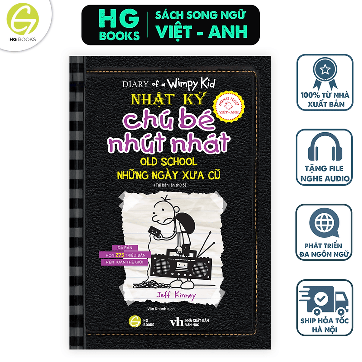 Bìa sách Nhật Ký Chú Bé Nhút Nhát song ngữ Việt Anh Tập 10 Những Ngày Xưa Cũ