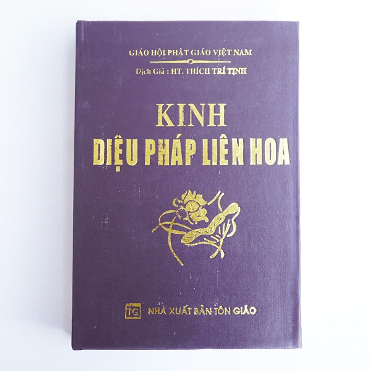 Bìa sách Kinh Diệu Pháp Liên Hoa Bìa Da Tái Bản