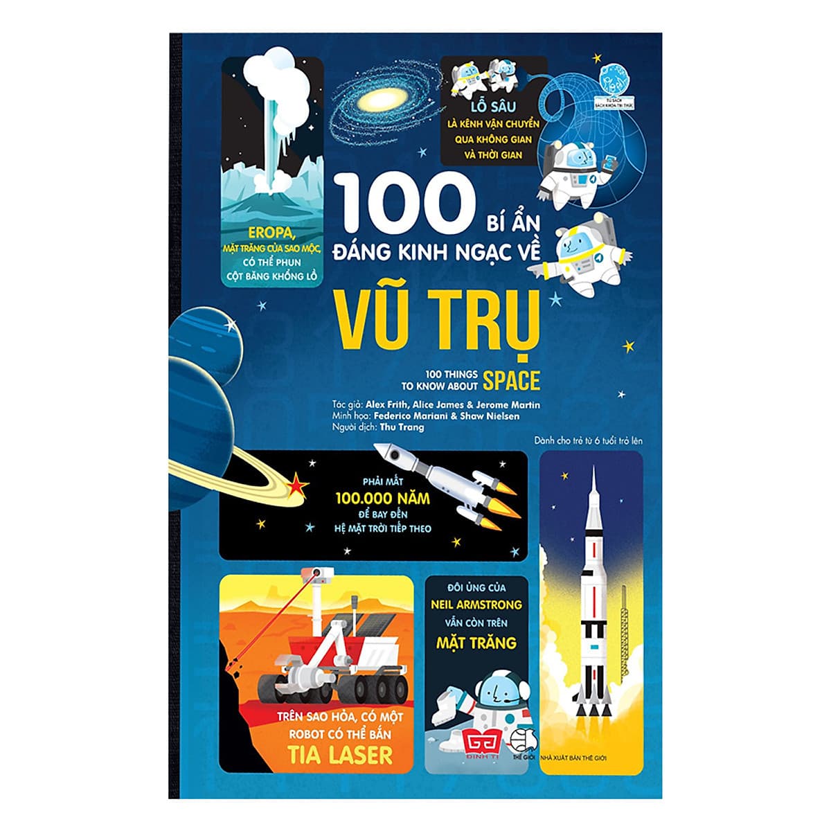 Bìa sách 100 Bí Ẩn Đáng Kinh Ngạc Về Vũ Trụ (USBORNE - 100 Things To Know About Space)