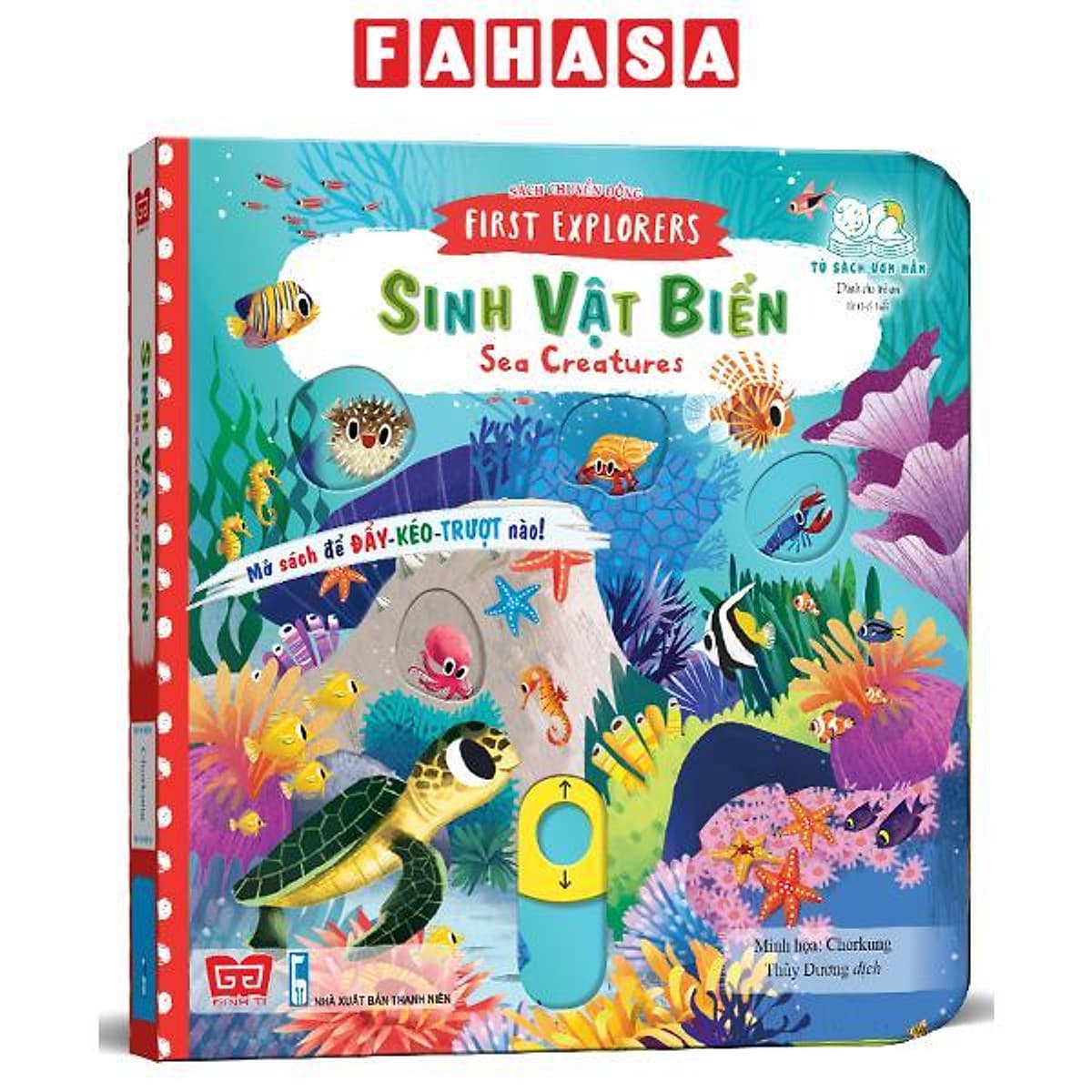 Bìa sách Tương Tác - Sách Chuyển Động - First Explorers - Sea Creatures - Sinh Vật Biển