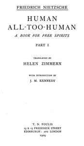 Bìa sách Human, All-Too-Human: A Book for Free Spirits, Part 1: Complete Works, Volume Six