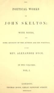 Bìa sách The Poetical Works of John Skelton, Volume 1 (of 2)