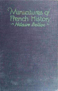 Bìa sách Miniatures of French history