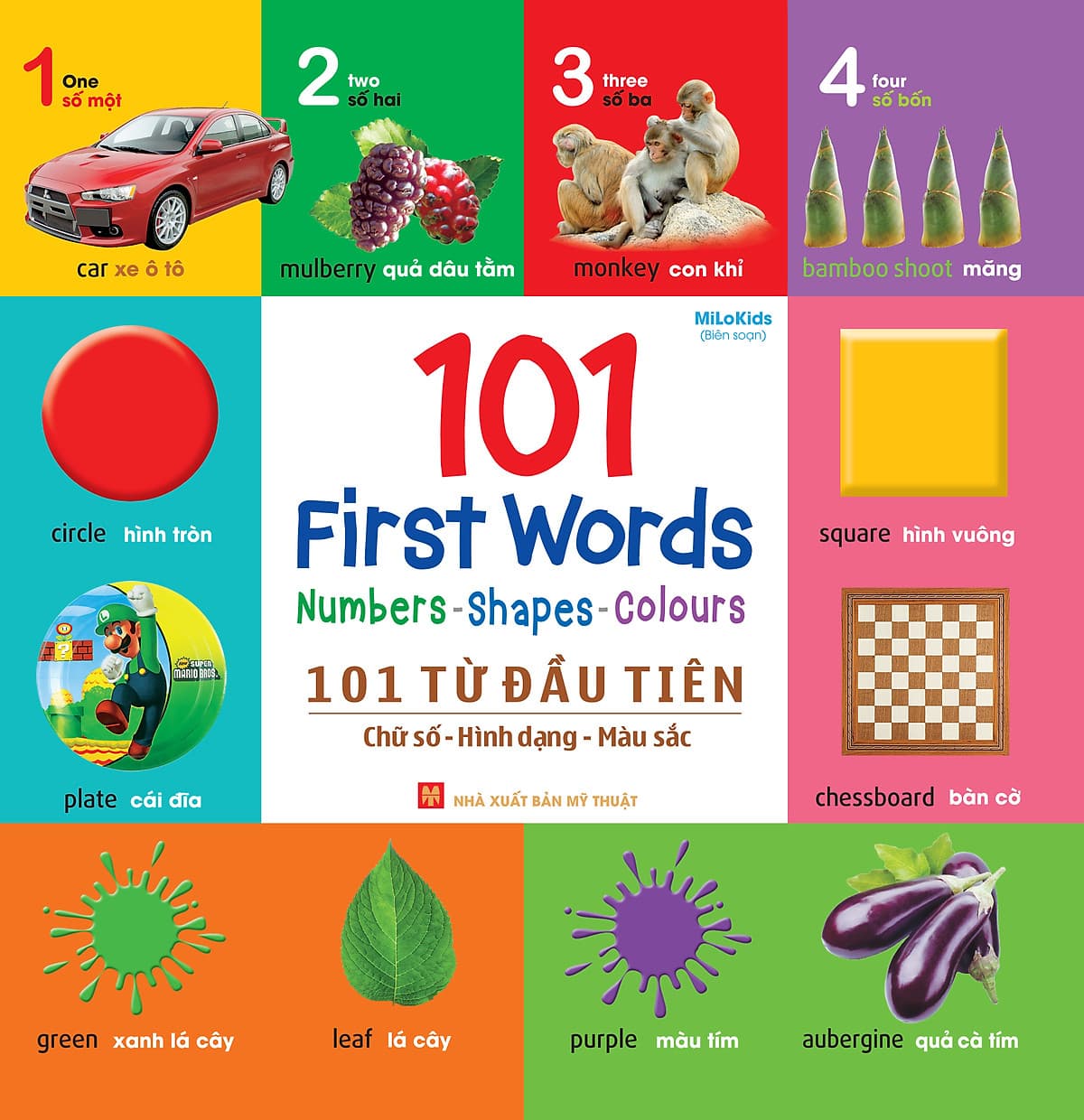 Bìa sách 101 First Words: Numbers - Shapes - Colours (101 Từ Đầu Tiên: Chữ Số - Hình Dạng - Màu Sắc)