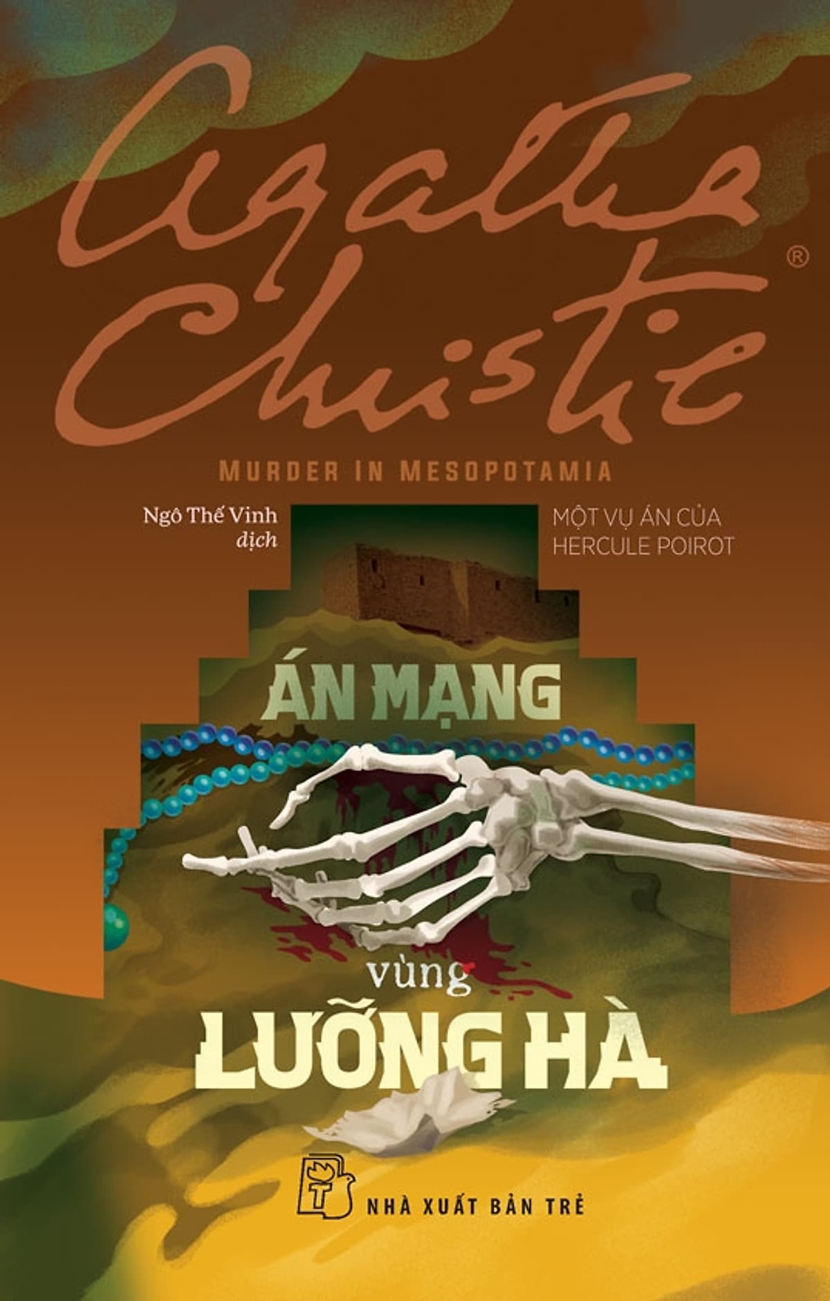 Bìa sách Agatha Christie. Án mạng vùng Lưỡng Hà