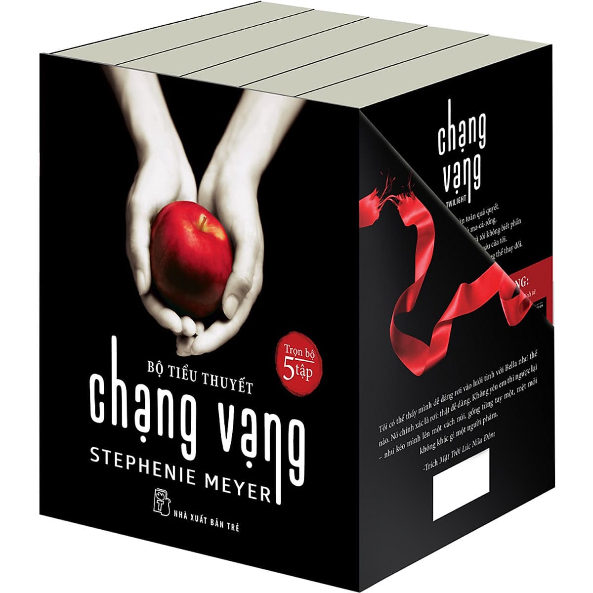 Bìa sách Hộp Trọn Bộ Chạng Vạng (5 Cuốn): Chạng Vạng + Trăng Non + Nhật Thực + Hừng Đông Và Mặt Trời Lúc Nửa Đêm
