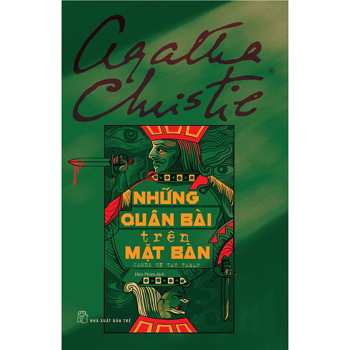 Bìa sách Agatha Christie. Những quân bài trên mặt bàn