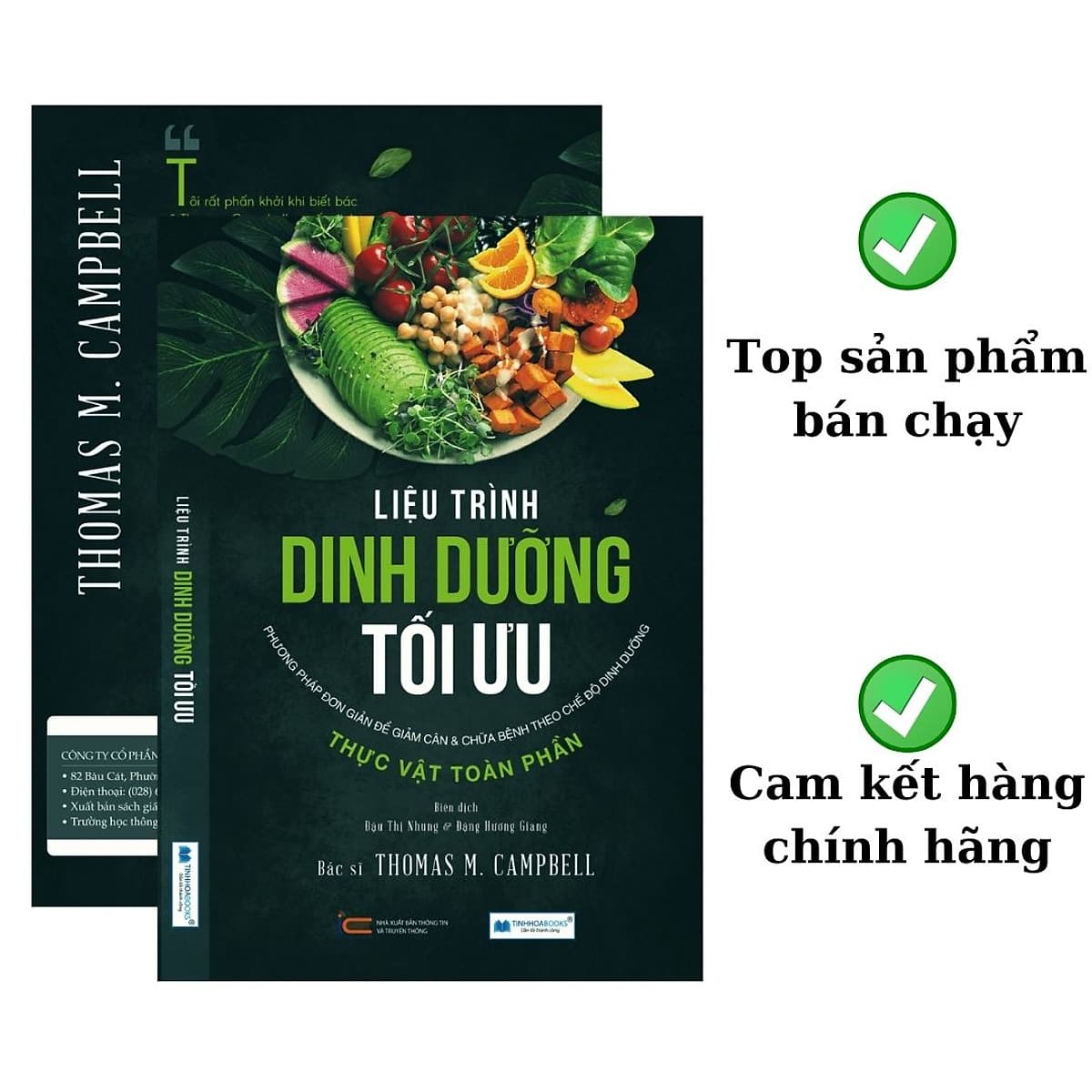 Bìa sách Liệu trình dinh dưỡng tối ưu_Hướng dẫn ăn theo chế độ Thực vật toàn phần