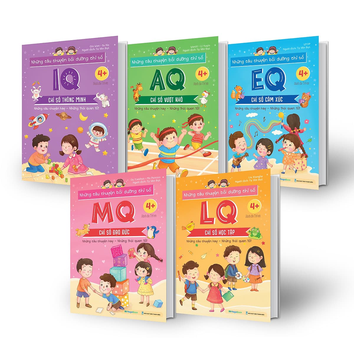 Bìa sách Combo Những câu chuyện bồi dưỡng chỉ số IQ, EQ, MQ, LQ, AQ (5 cuốn)