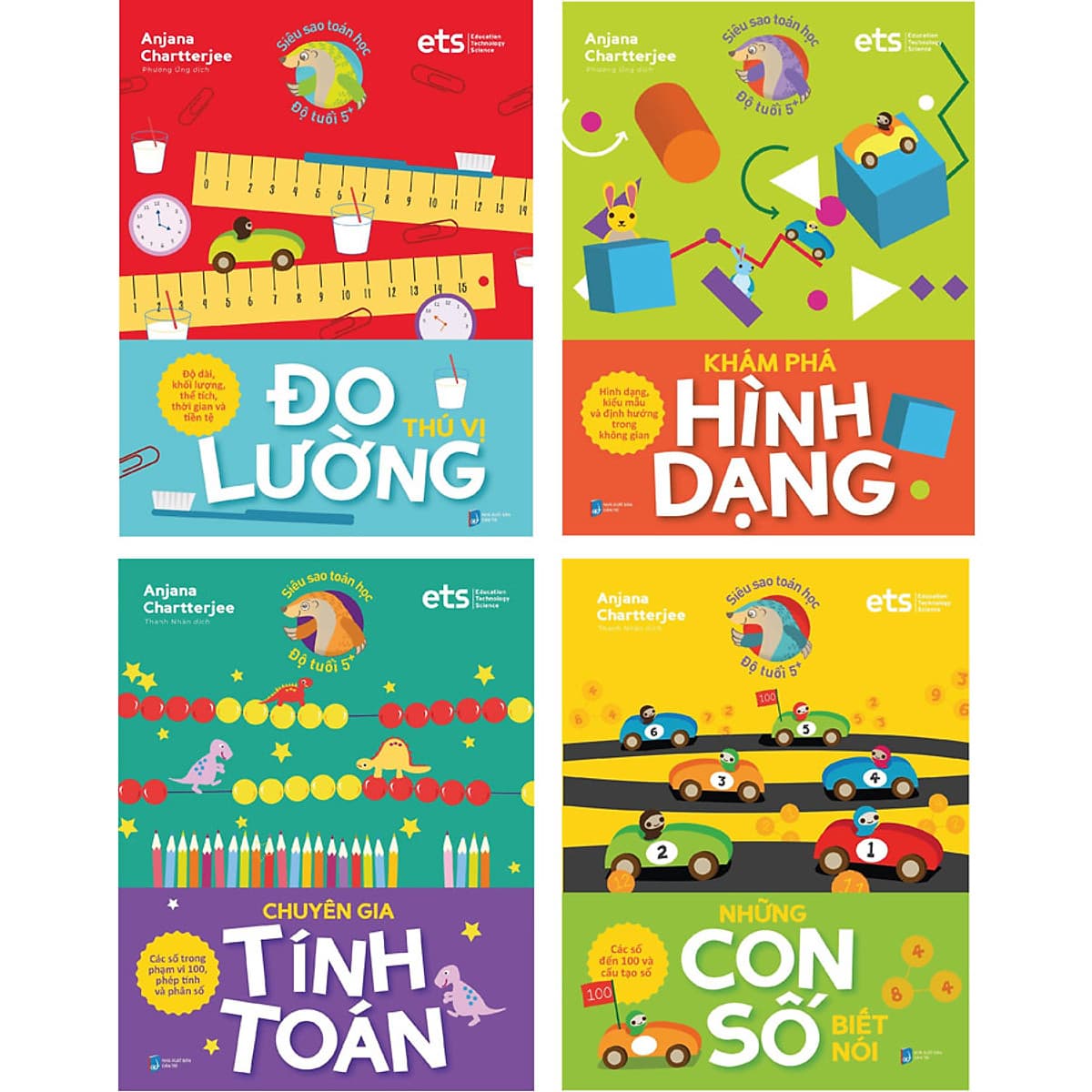 Bìa sách Bộ Siêu Sao Toán Học (4 Cuốn)