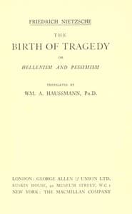 Bìa sách The Birth of Tragedy