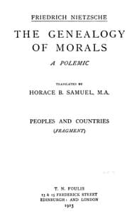 Bìa sách The Genealogy of Morals: The Complete Works, Volume Thirteen, edited by Dr. Oscar Levy.